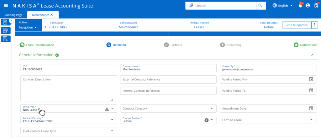 Non-Lease Components on Nakisa Lease Accounting Software 