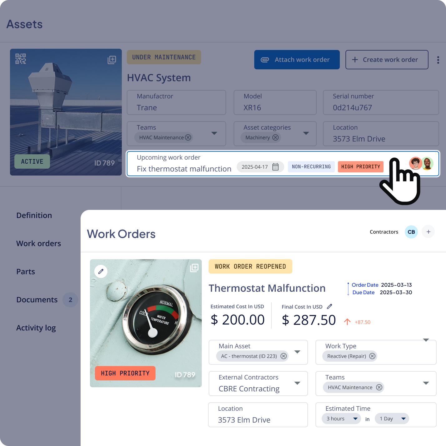 Manage facilities and work orders for retail operations.