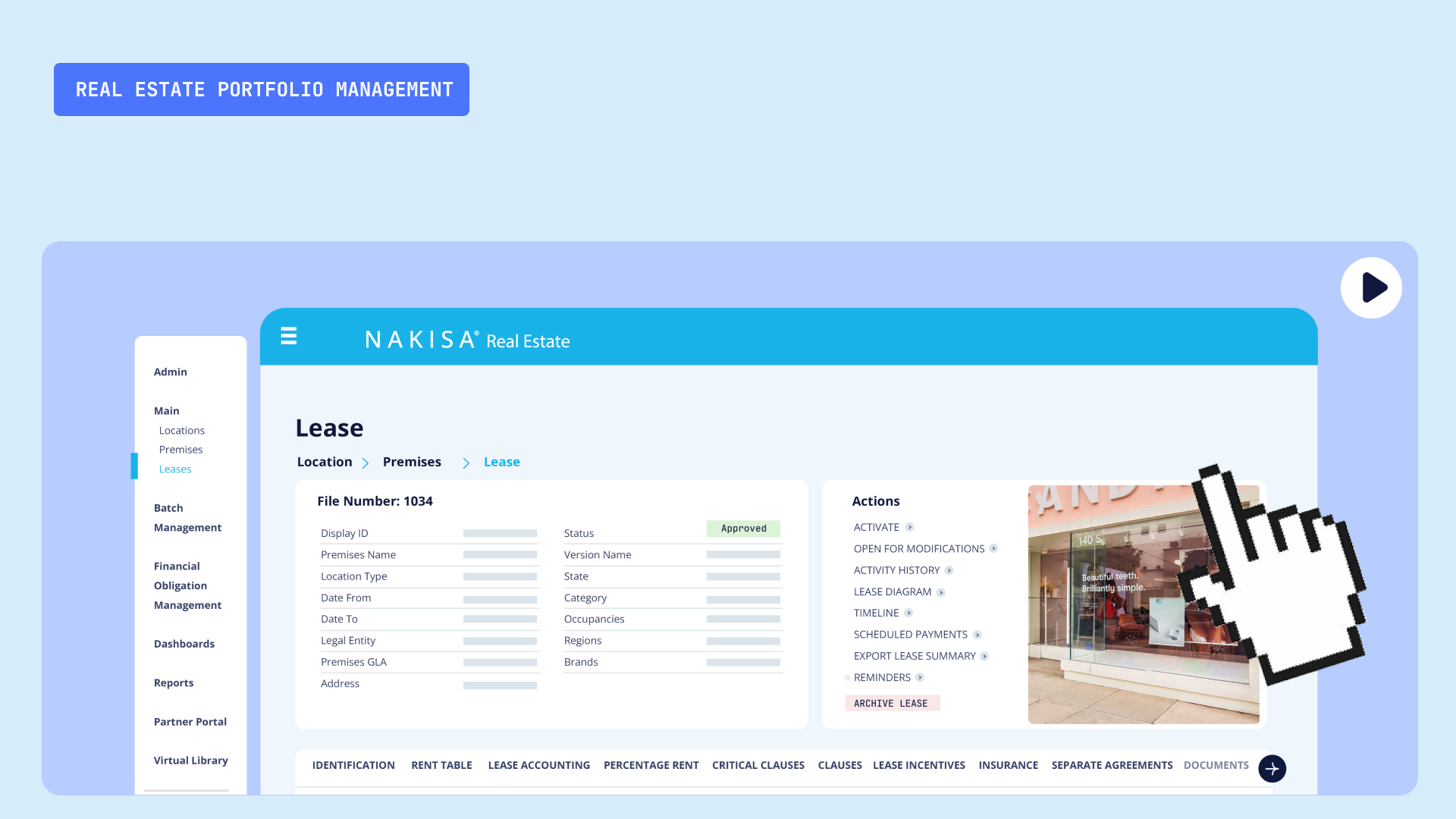 Nakisa Commercial Real Estate Software (NRE) Demo Catalog