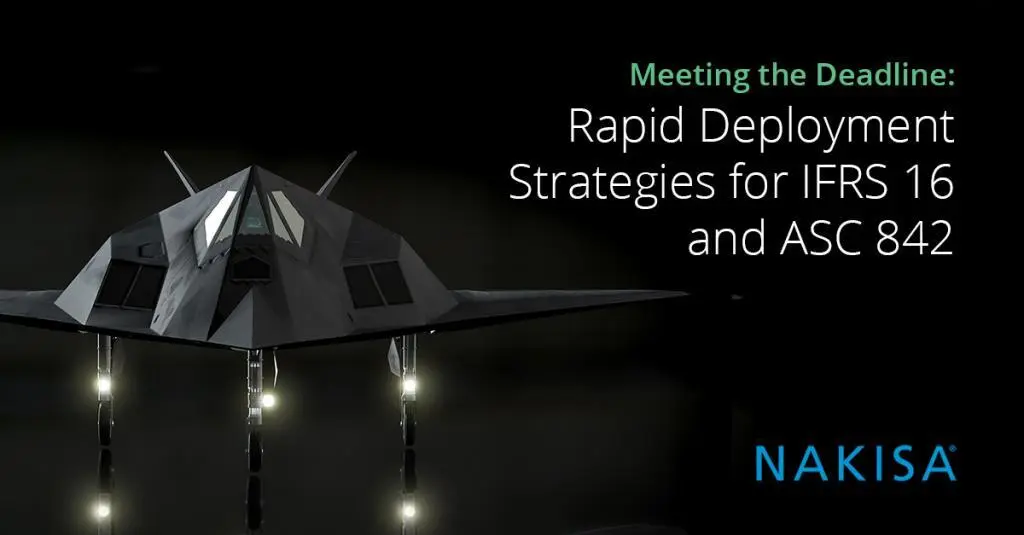 Meeting the Deadline: Rapid Deployment Strategies for IFRS 16 and ASC 842