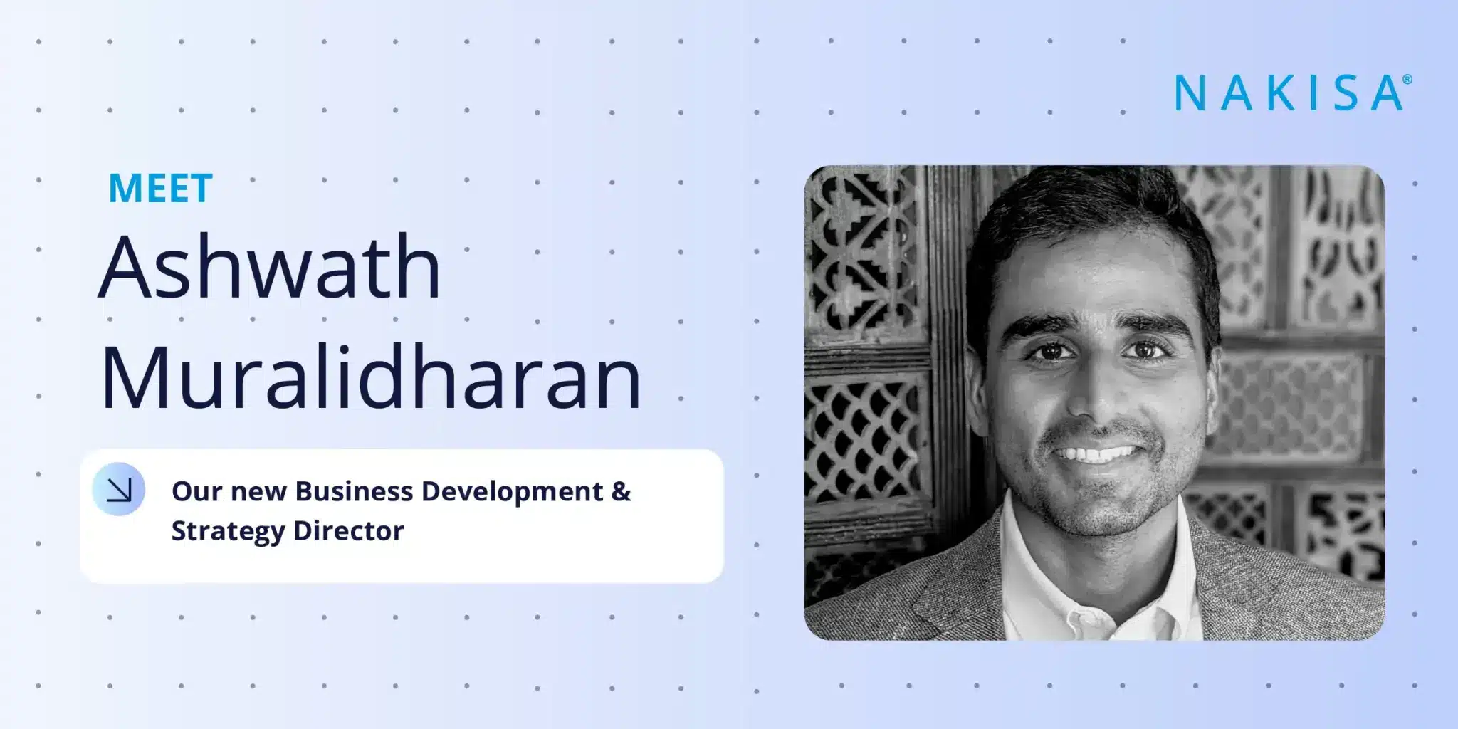 We are happy to announce that Ashwath Muralidharan has joined our team as Business Development & Strategy Director