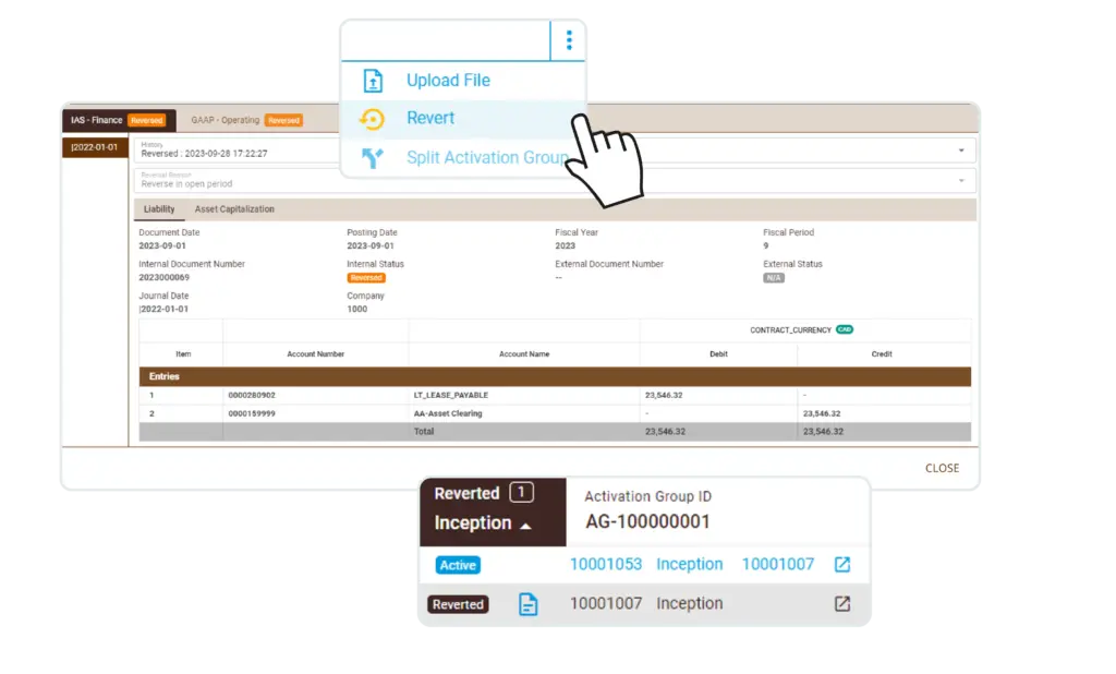  Revert functionality is a powerful undo button that provides true accounting reversal with complete traceability