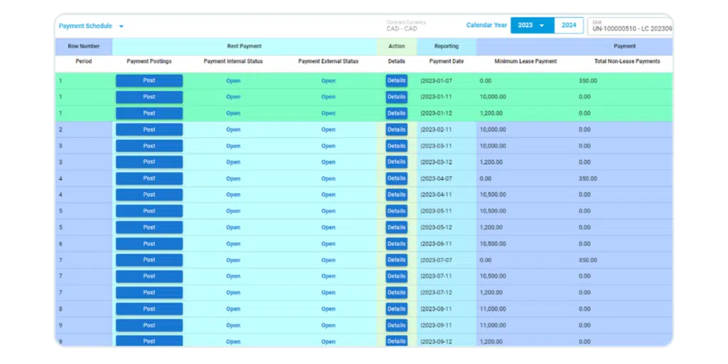 Nakisa’s lease accounting software offers easy setup for automated multiple payments per period