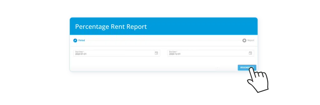 Generate your percentage rent report to validate and edit percentage-based rent in Nakisa Real Estate software