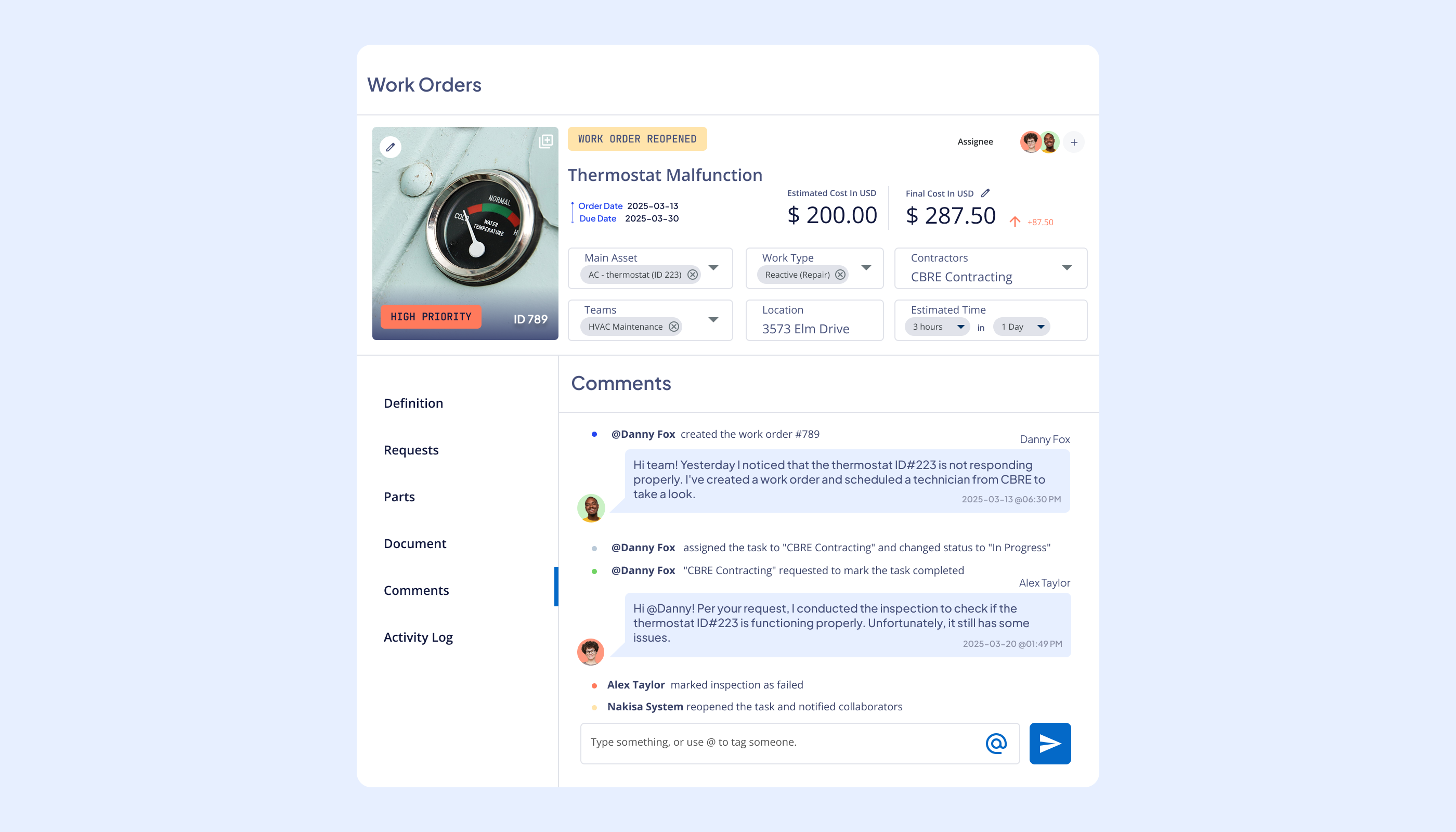  Nakisa links work orders to asset records, improving maintenance tracking and collaboration for airline operations.