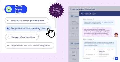 Overview of the Nakisa IWMS 2025.R4 release featuring AI Agents, operating cost automation, mass workflow transitions, and product integrations.
